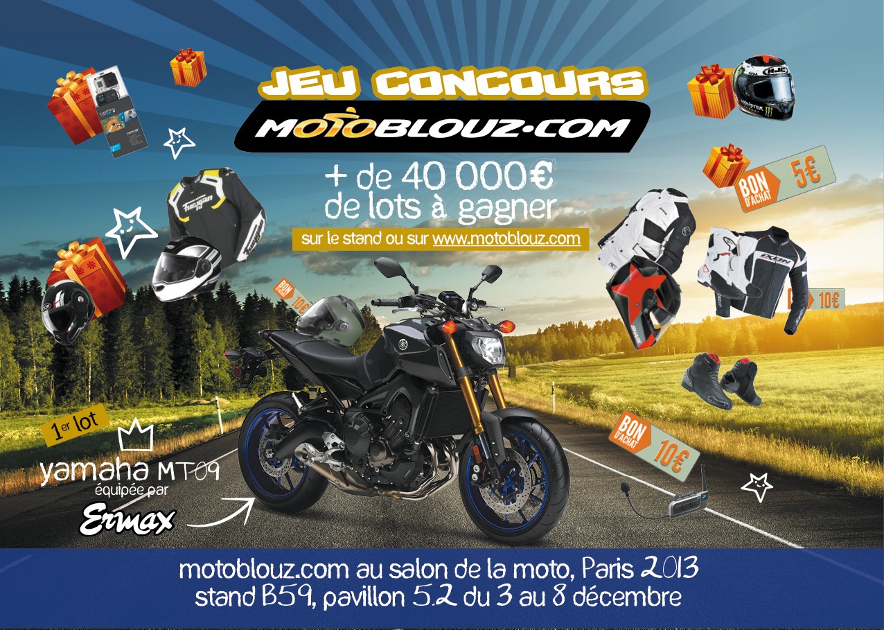 Concours Motoblouz au Salon de la Moto : Gagnez une Yamaha MT-09 et des centaines d’autres lots