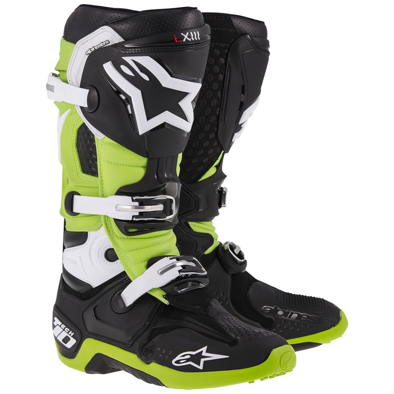 Bottes cross Alpinestars Tech 10 noir vert