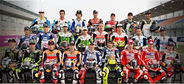 Les pilotes MotoGP officiellement inscrits en 2013