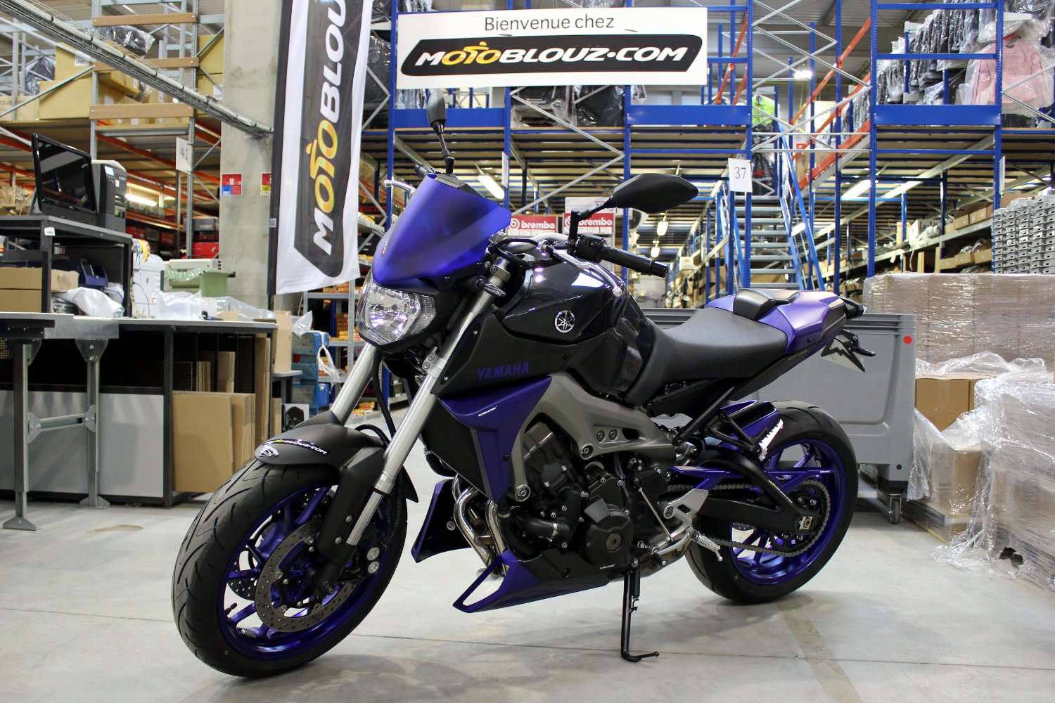 La Yamaha MT-09 Motoblouz telle qu'elle a été remise à Dominique