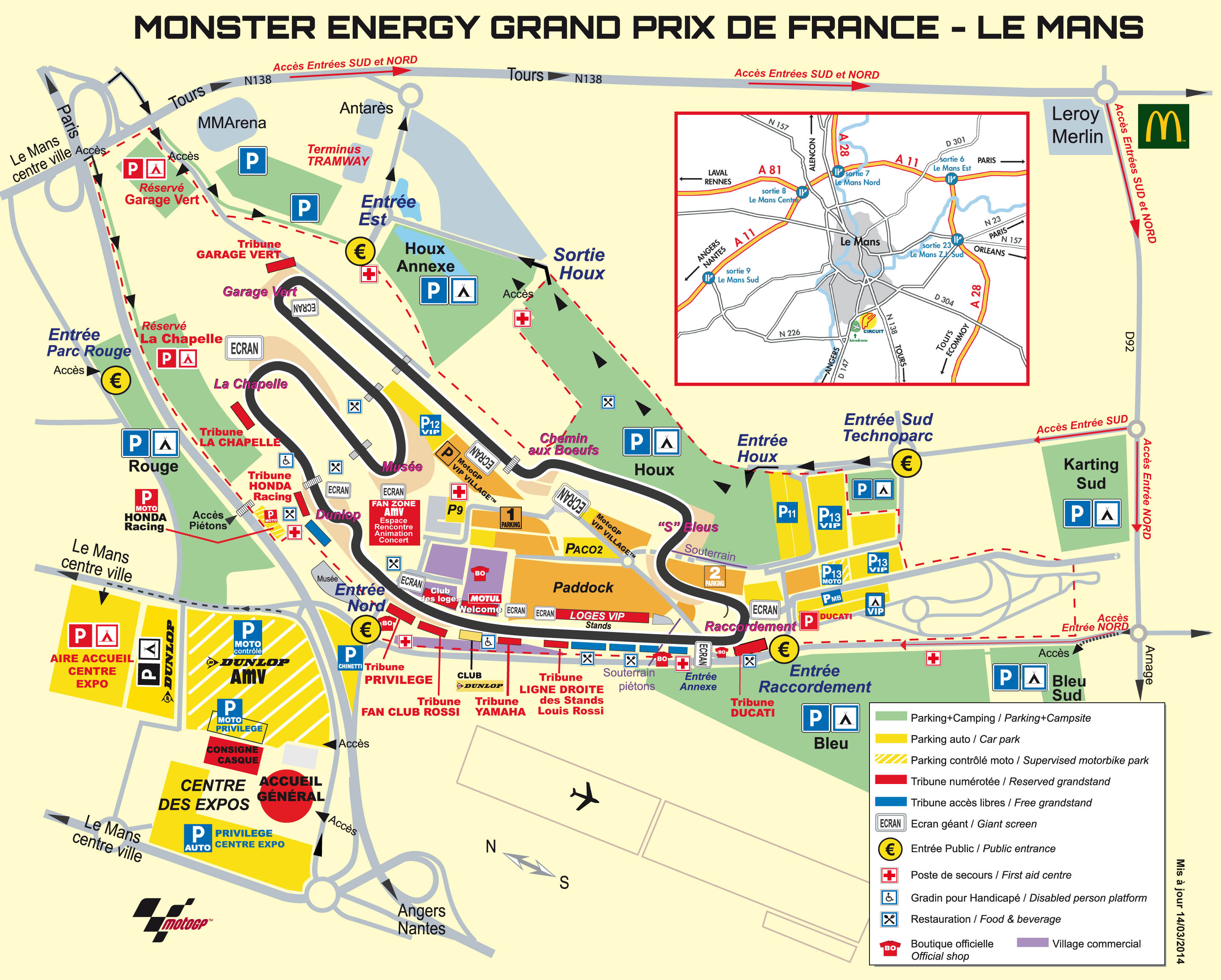 Webzone 254 Plan Du Circuit Du Mans Motogp