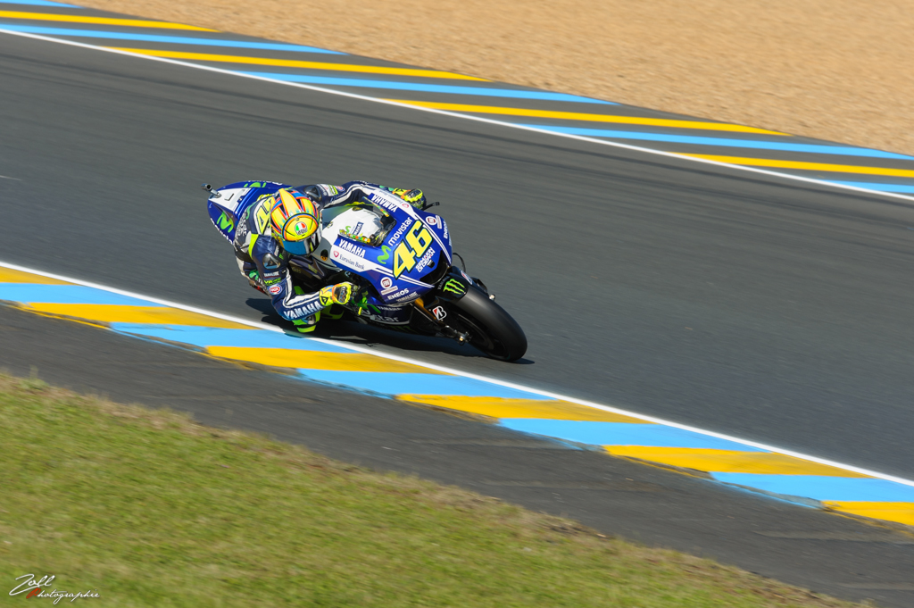 Valentino Rossi en pleine courbe