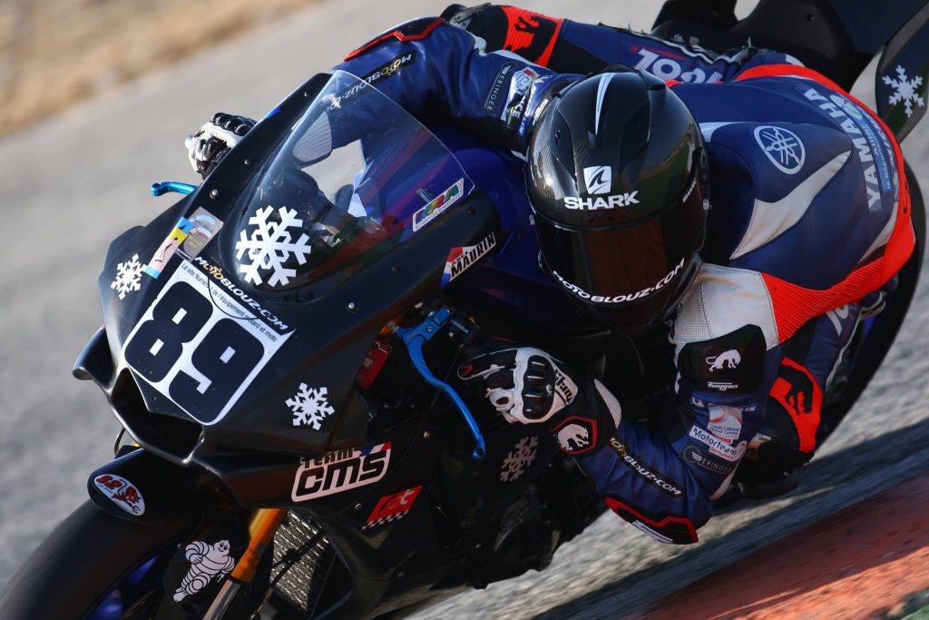 La moto et son pilote avant l’accident