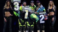 Le dernier podium de la saison Arenacross de Fabien