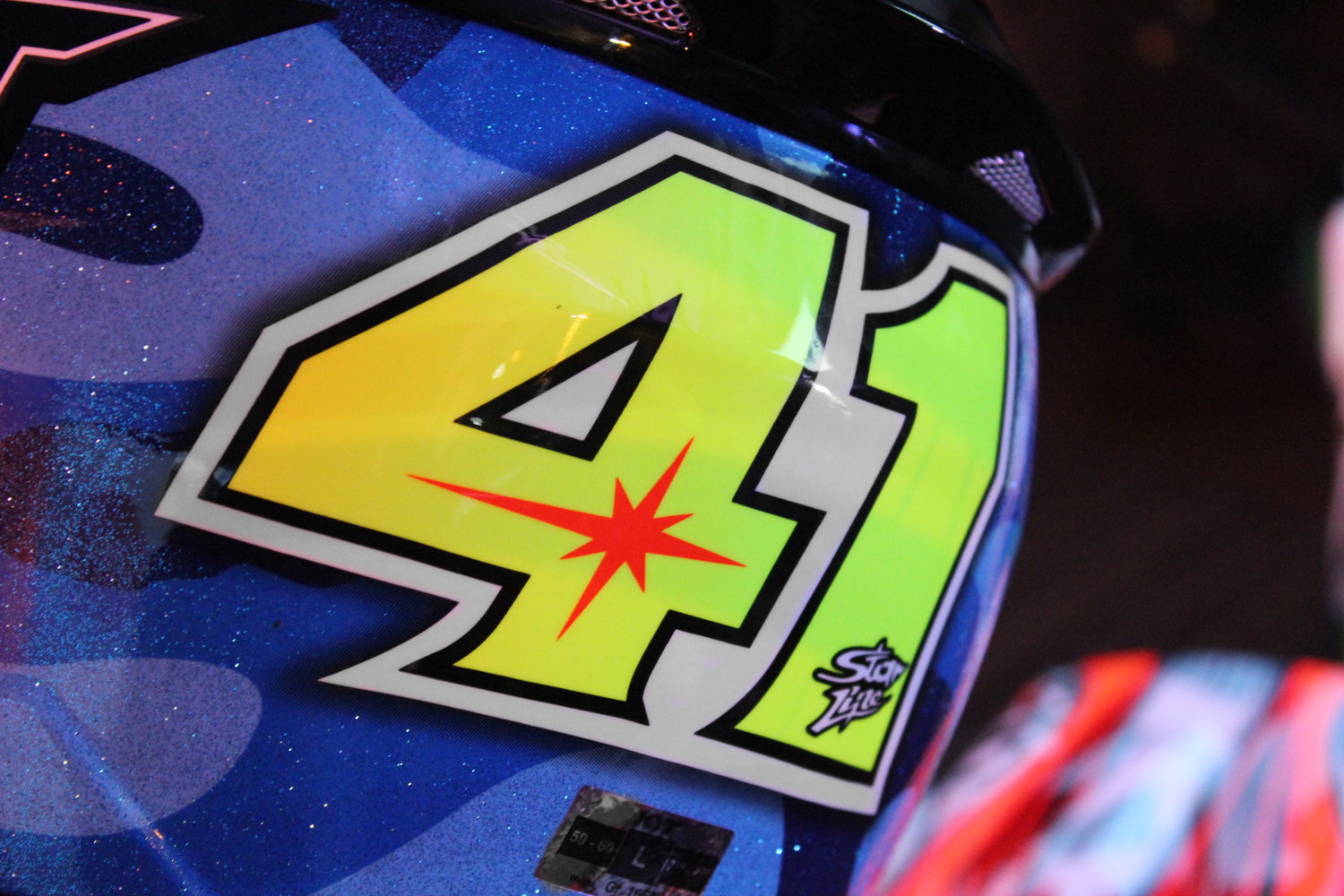 Le 41, numéro du pilote MotoGP espagnol Suzuki