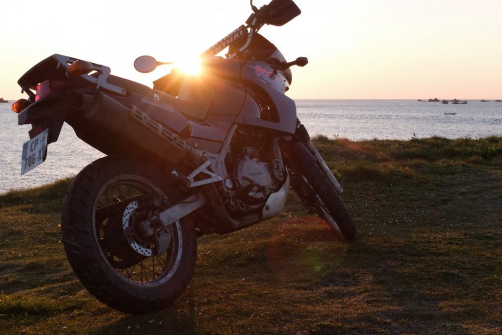 La Kawasaki 500 KLE de Baptiste avant sa préparation