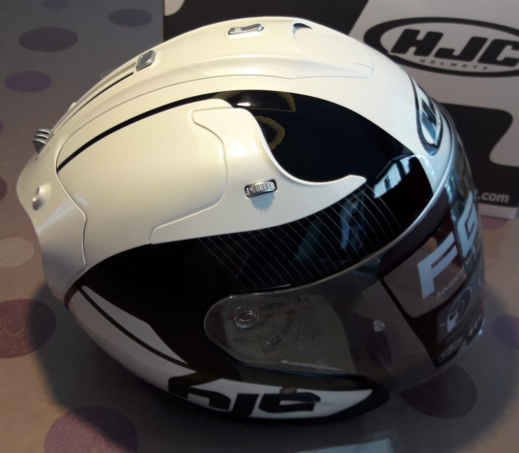 HJC Casque Moto Jet FG-JET PATON MC10 Blanc/Noir - XS - Lunettes Solaires Intégrées, Confort Premium