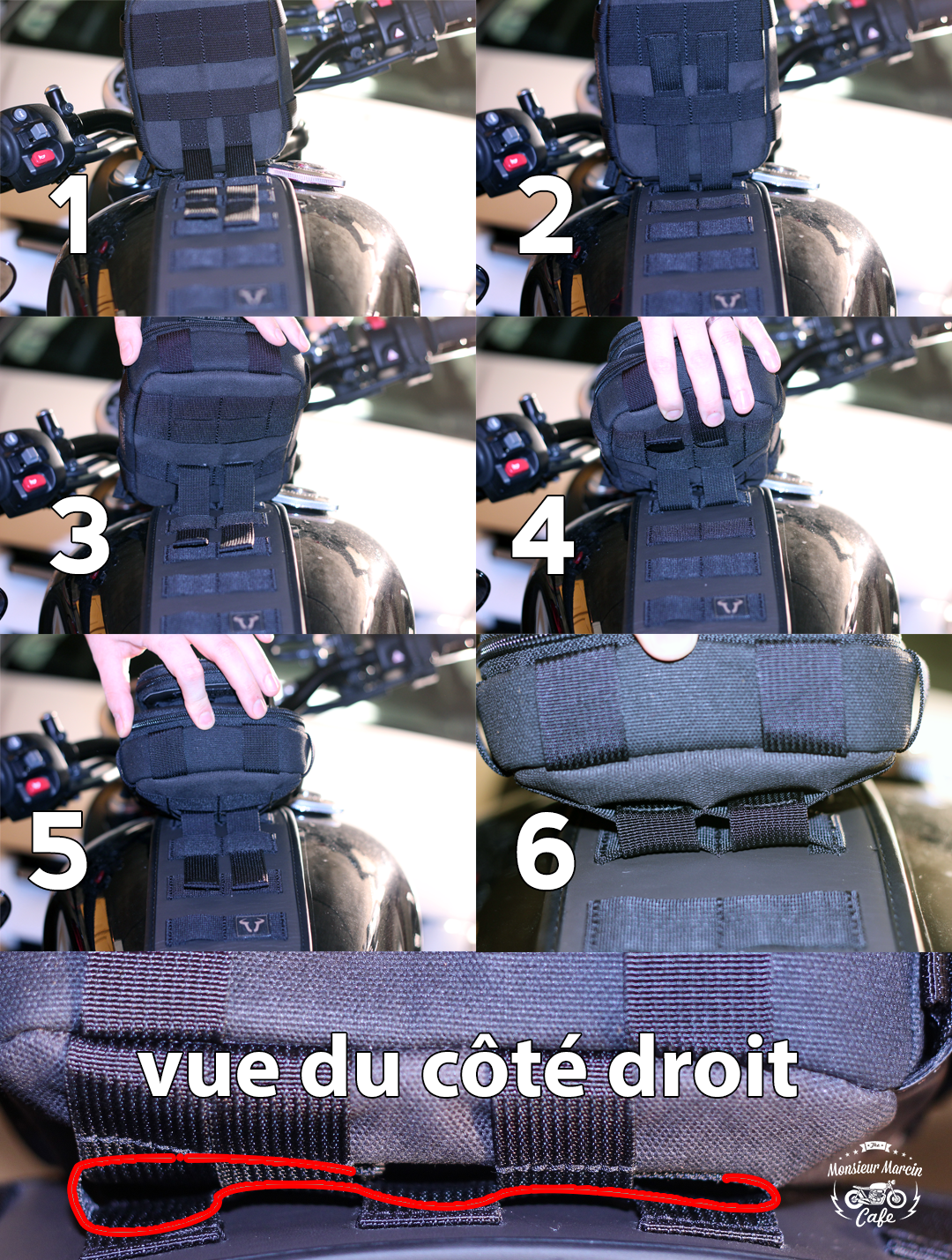 Tuto comment mettre une sacoche Legend Gear Sw motech avec la fixation MOLLE