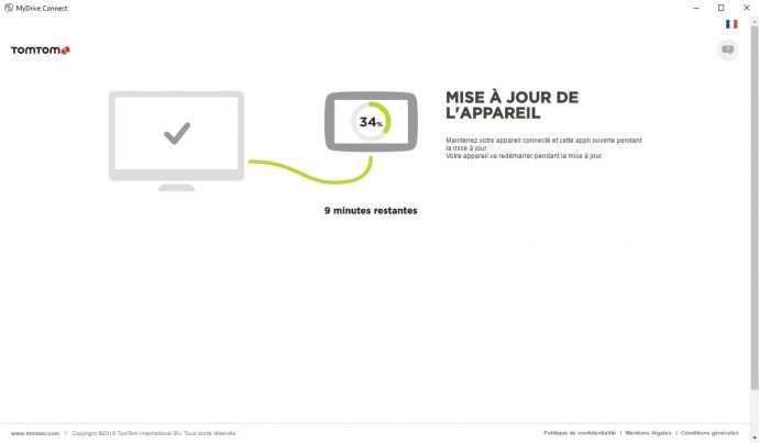 Mise à jour du TomTom Rider par "MyDrive Connect"
