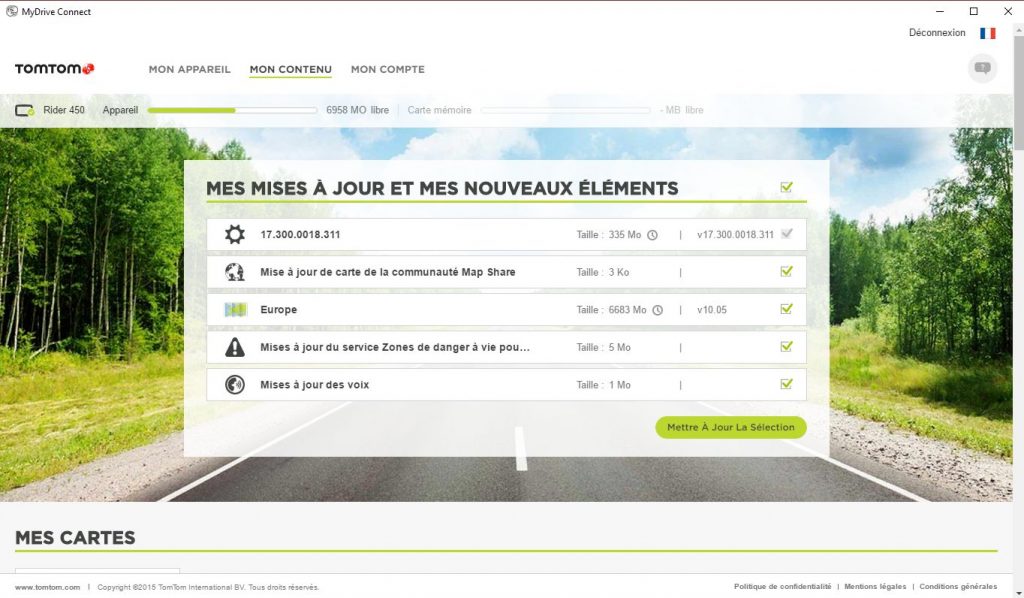 MyDrive Connect – liste mises à jour