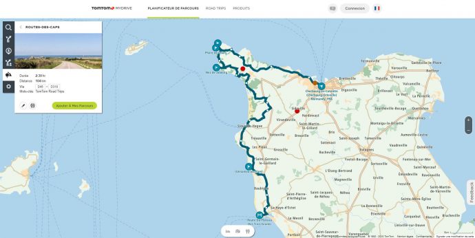 MyDrive permet aussi de consulter la bibliothèque de roadbook disponible en ligne