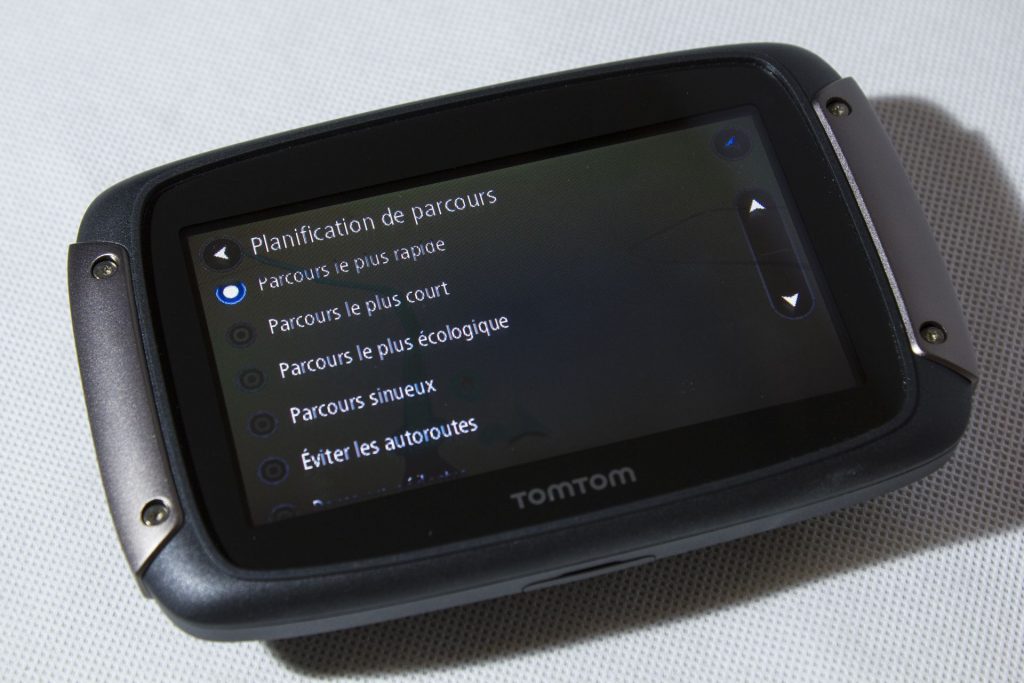 TomTom Rider 450 – préférences planification de parcours