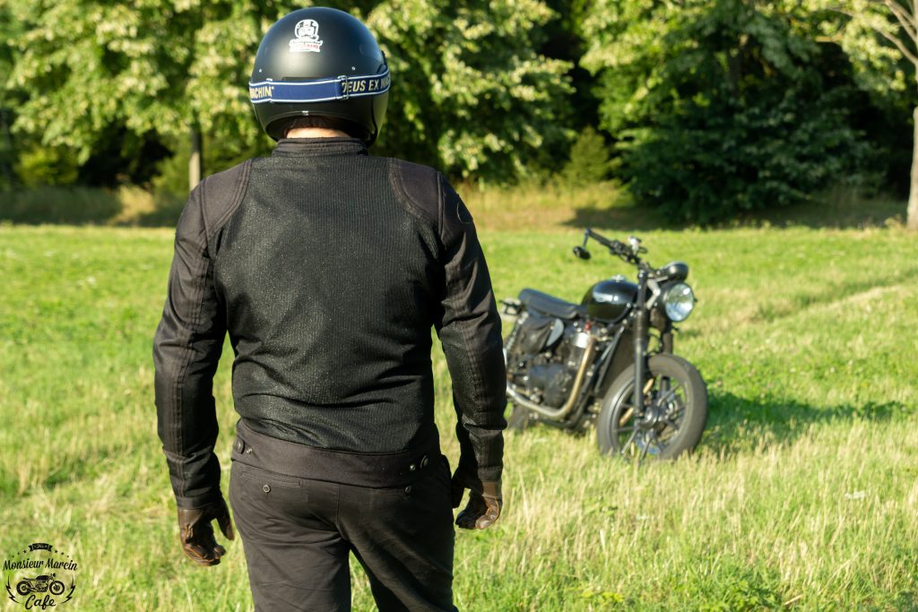 Blouson Helstons Modelo Mesh : vue de dos avec coupe cintrée