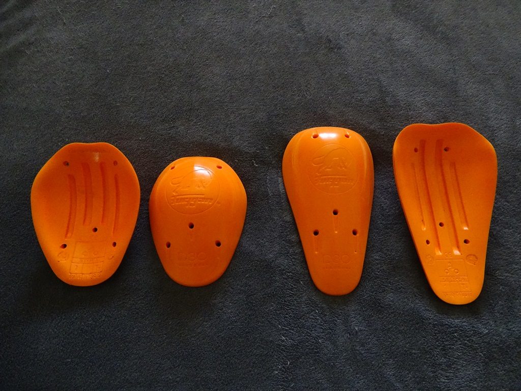 Les protections en D3O, de niveau 1 seulement