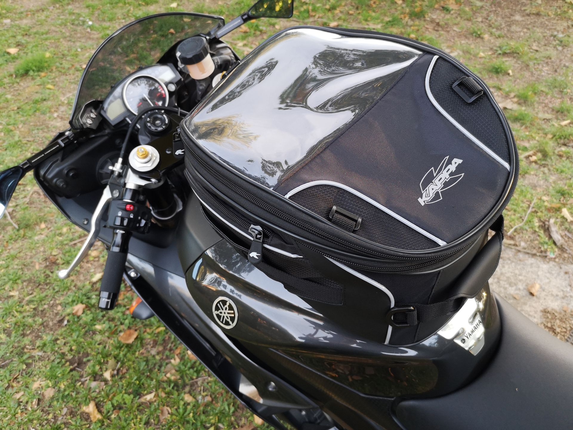 QINGTIAN Super Sacoche de réservoir de Carburant de Moto et Moto avec Sacoche de Selle de Voyage GPS magnétique,imperméable,Tissu Oxford
