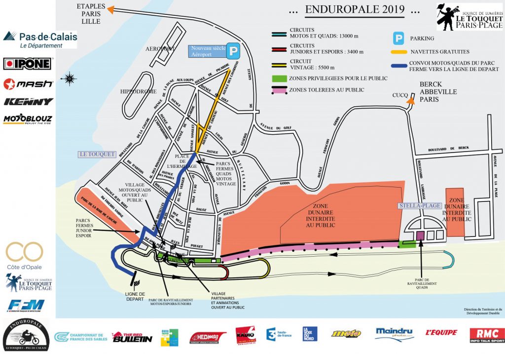 Plan officiel de l’Enduropale 2019