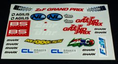 Planche de stickers livrée avec le casque Shark Race-R Pro GP
