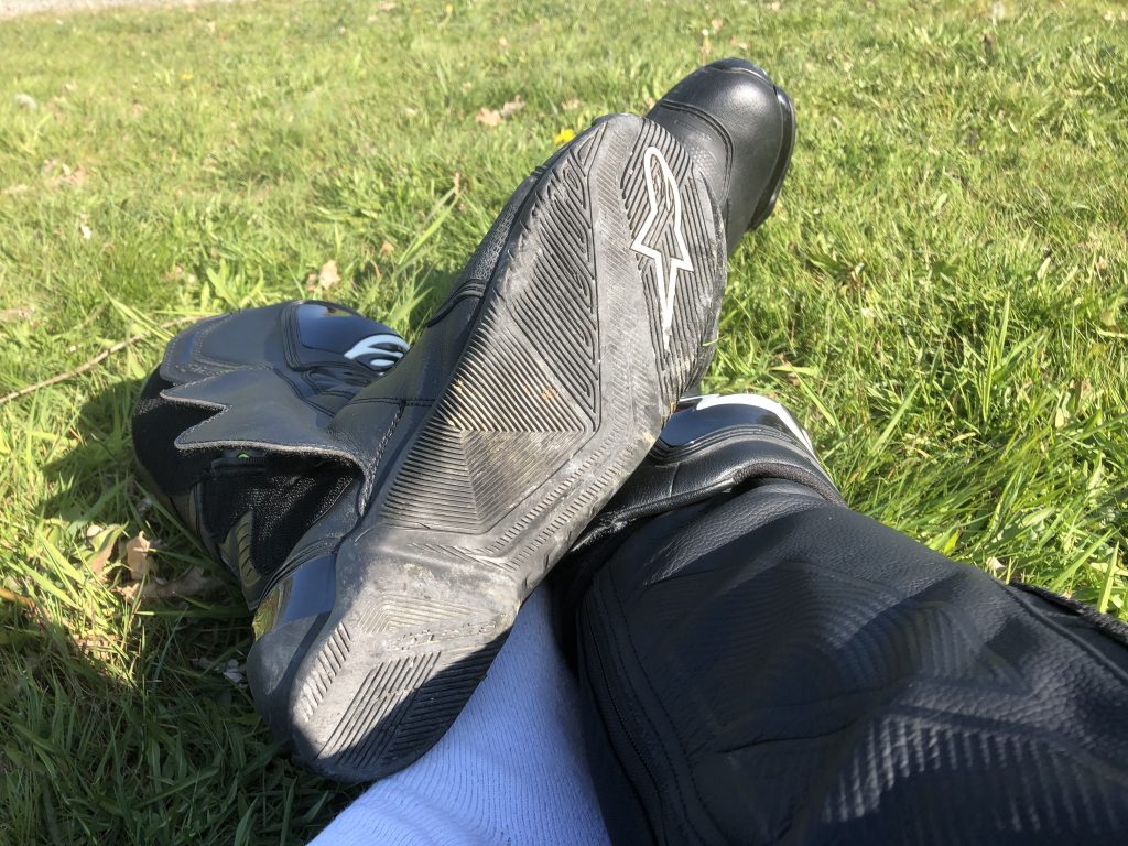 Bottes Alpinestars SMX 6 V2, l’usure modérée de la semelle