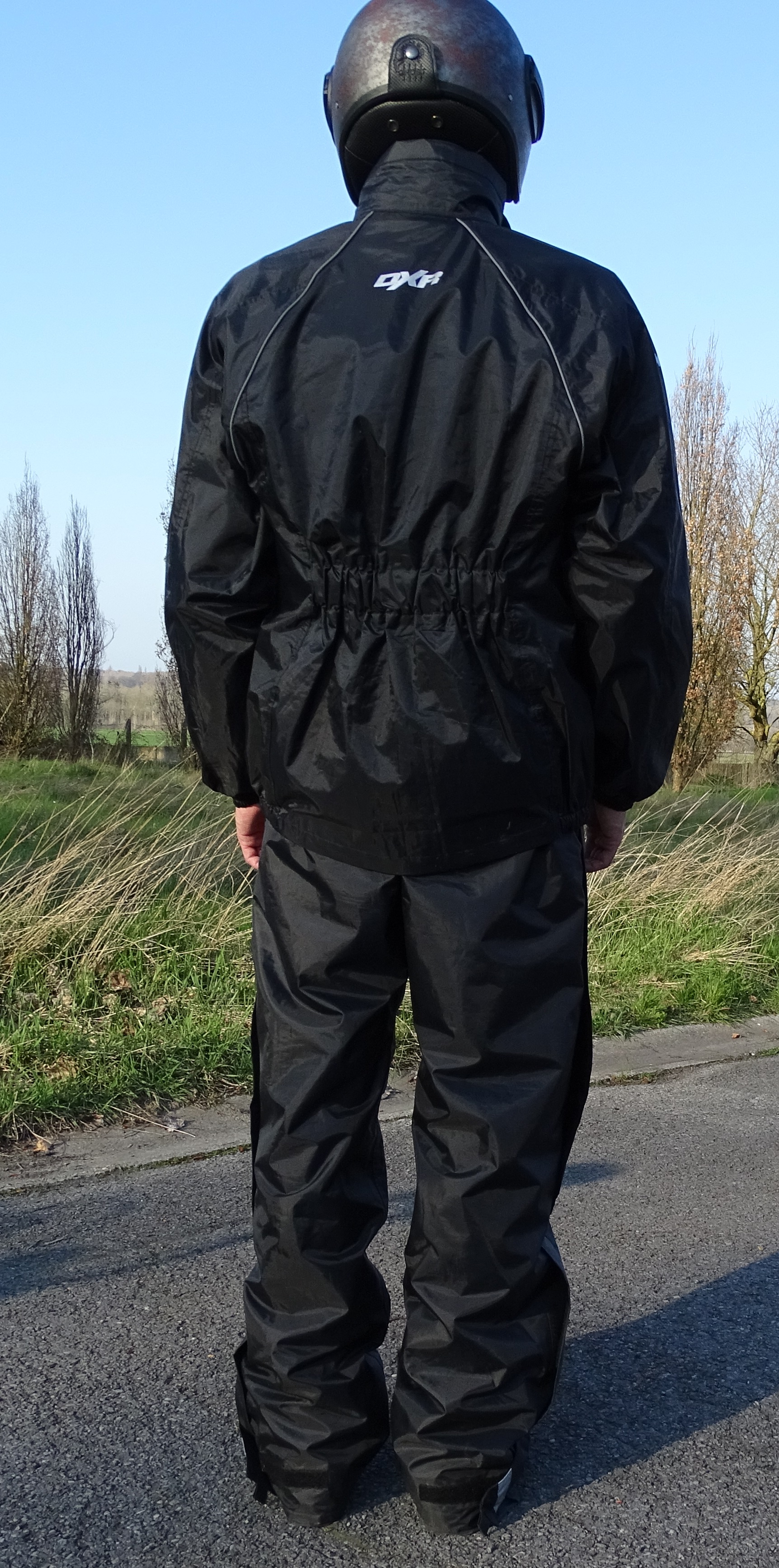 Ensemble de pluie DXR : essai de la veste Jack et du pantalon Tactic