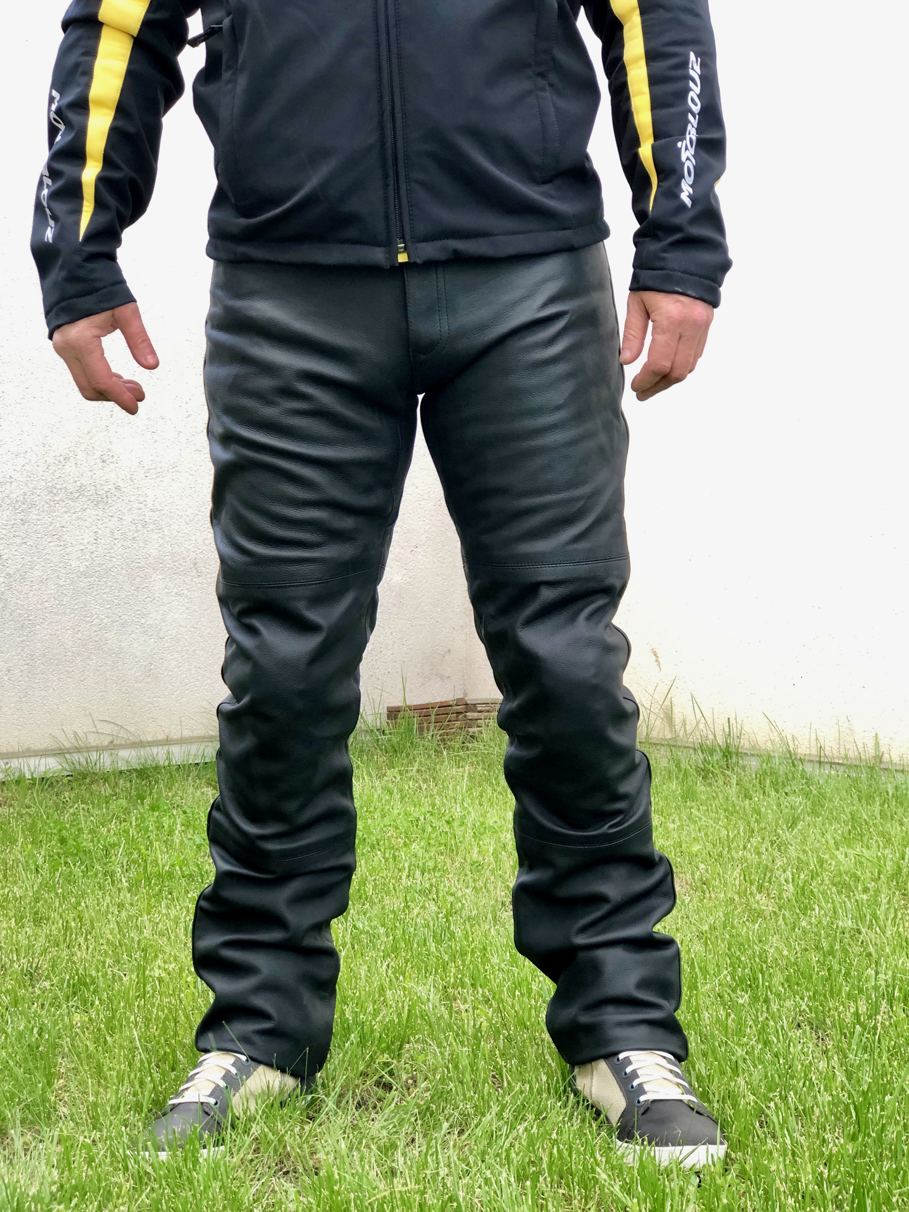 Pantalon cuir moto femme best sale