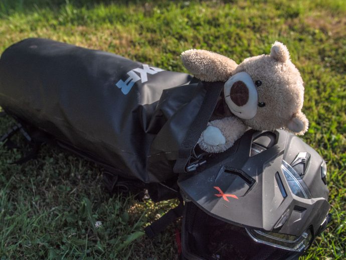 Partir avec son doudou, et son sac à dos DXR Neptune 