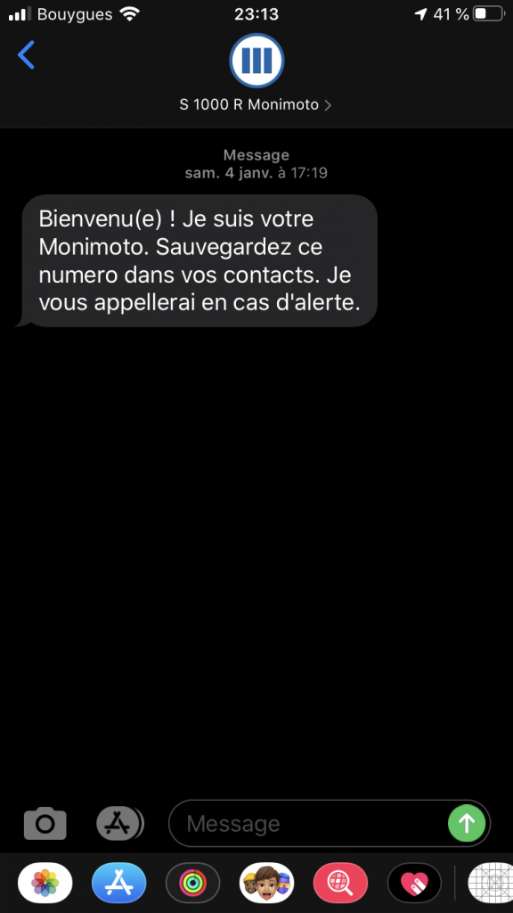 Tracker GPS Monimoto – Le sms de confirmation d’activation
