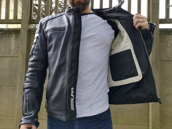 intérieur crème pour le blouson Segura Retro