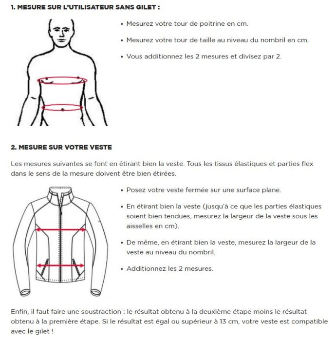 vérifier la compatibilité gilet et blouson moto