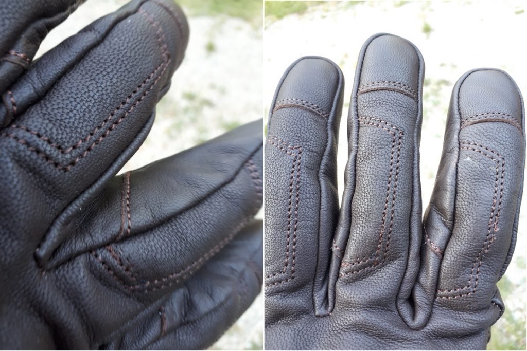 focus sur les coutures des gants DXR Townhall