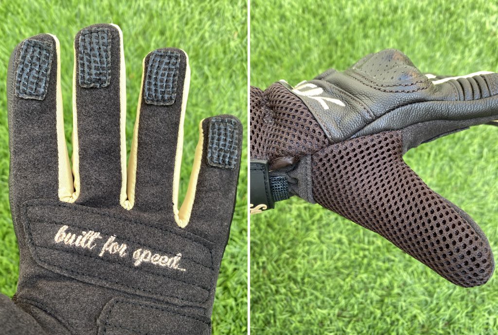 Inserts en grip et tissu Mesh sur les gants Segura Lady Melbourne