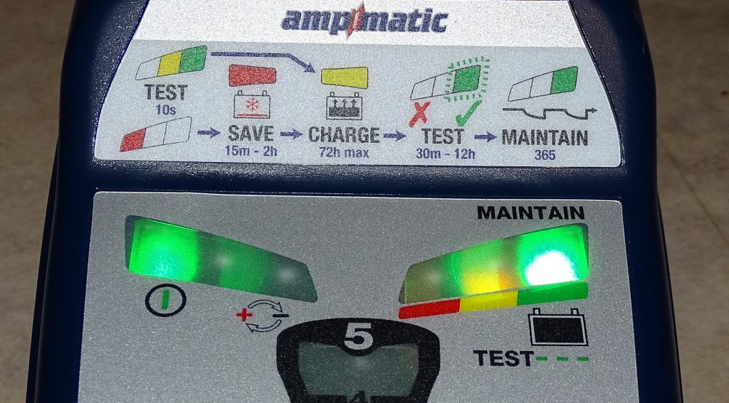 Après la charge, l&rsquo;Optimate 6 m&rsquo;indique qu&rsquo;elle ne délivre plus que 60% à 80% de sa capacité initiale