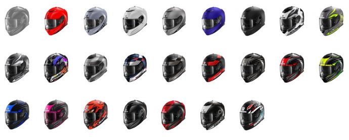 large choix de coloris pour le casque Shark Spartan Carbon 1.2 