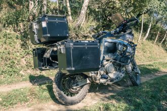 essai du top case Givi Trekker Outback 58L