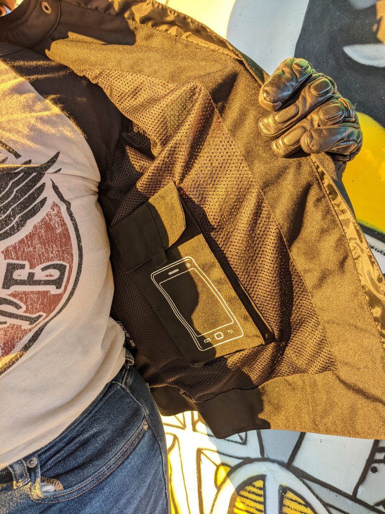 Poche de téléphone du blouson DXR R STREAM EVO FEMME
