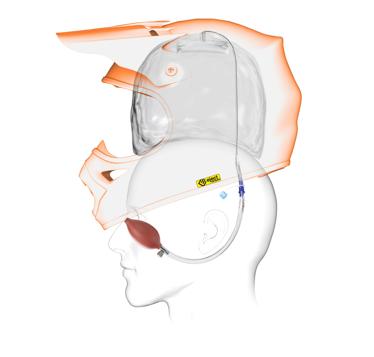 le système eject safety à installer sur le casque cross de Bell