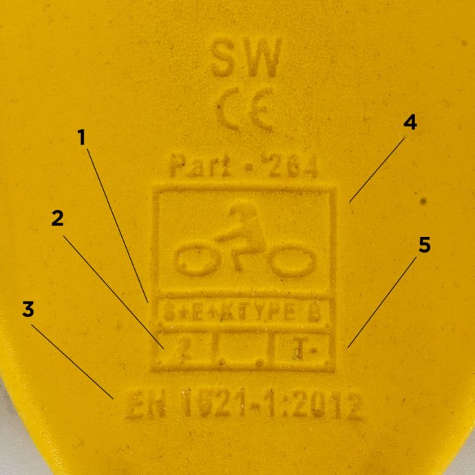Étiquette coque de protection moto