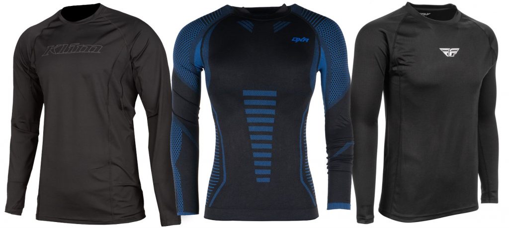 Trois maillots isolants et respirant Klim, DXR et Fly