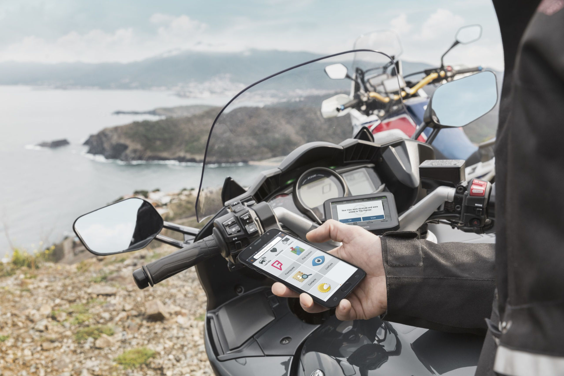 GPS Moto Garmin avec l'appli MyRide