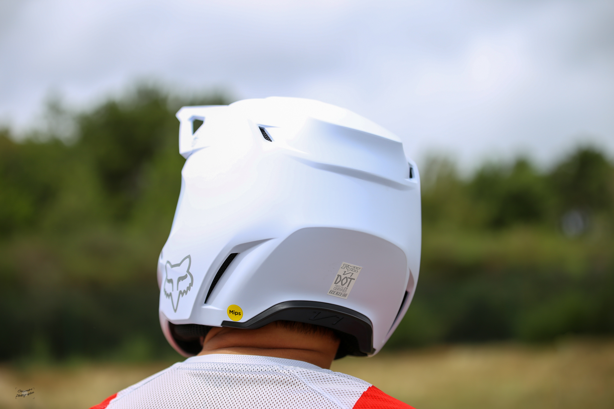 extractions d'air à l'arrière du casque fox v1 solid 