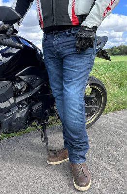 Présentation du Jean moto Rev It Houston tapered blue