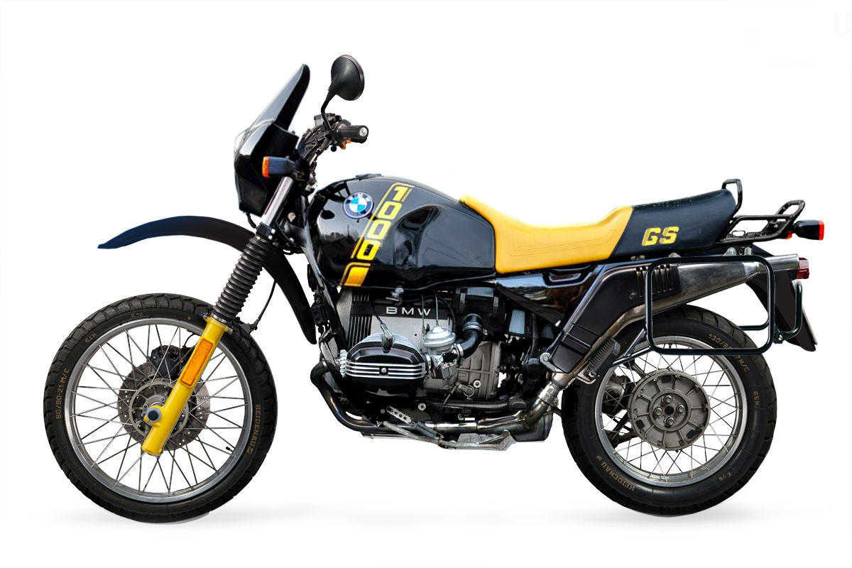 BMW R 100 GS noire et jaune