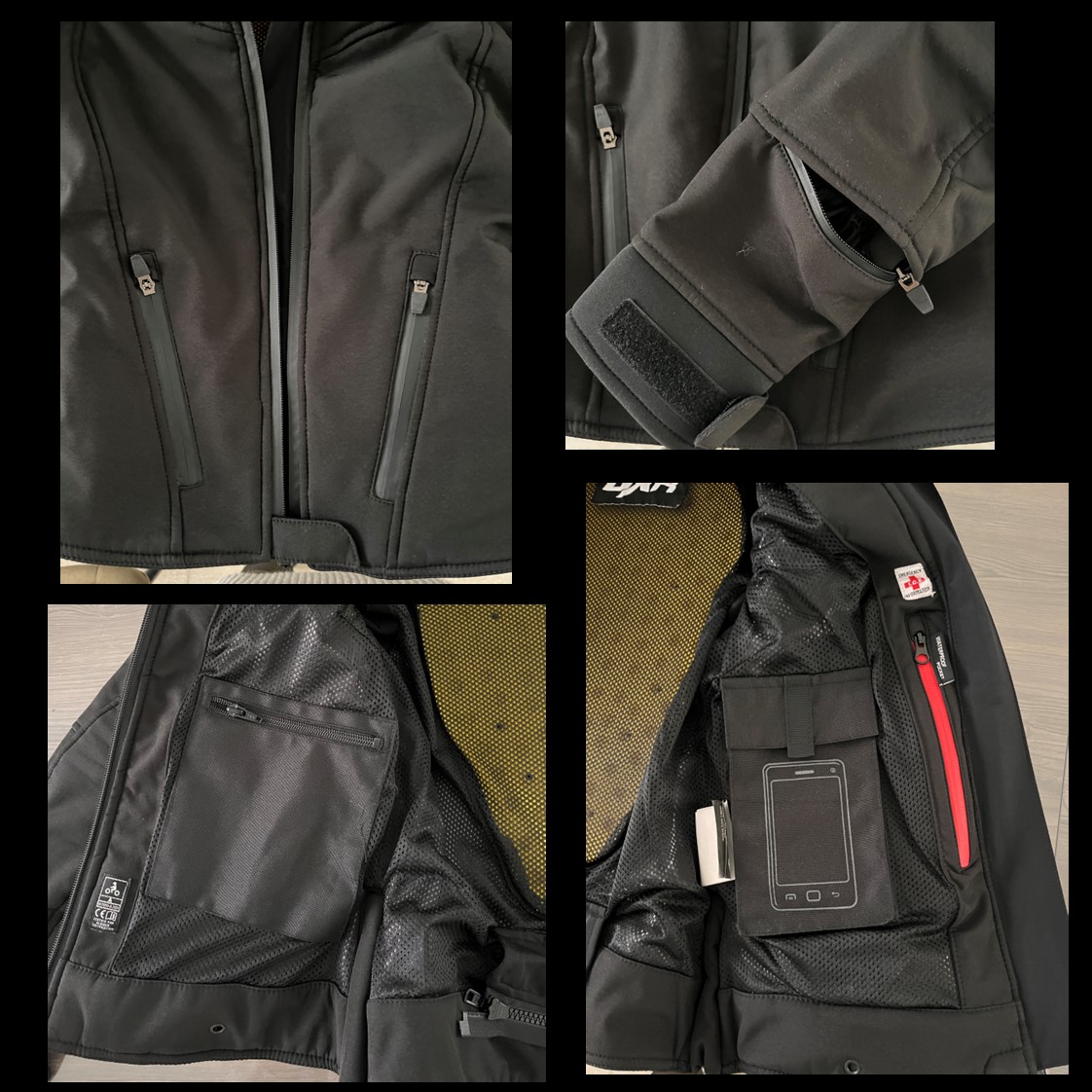 Focus sur les poches à l'intérieur et à l'extérieur de la veste DXR Loon Lady
