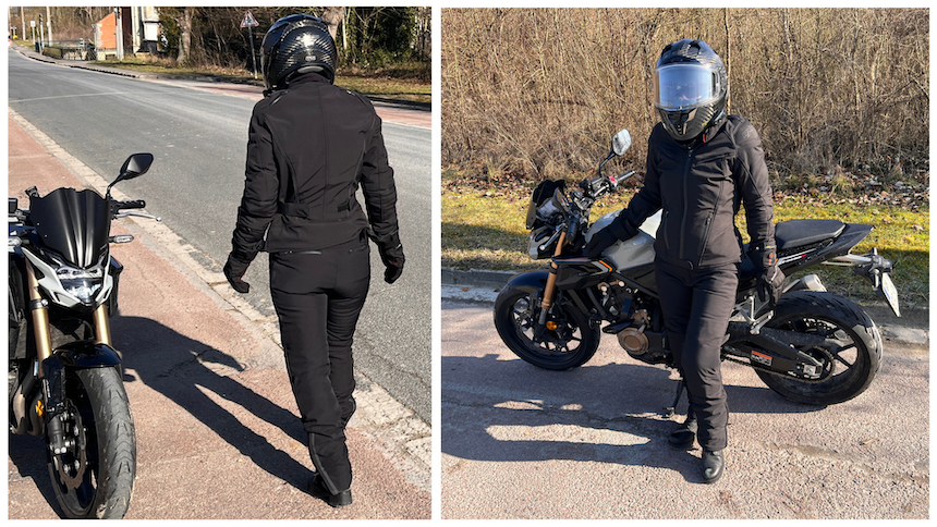 Vue complète de la tenue de face et de dos 